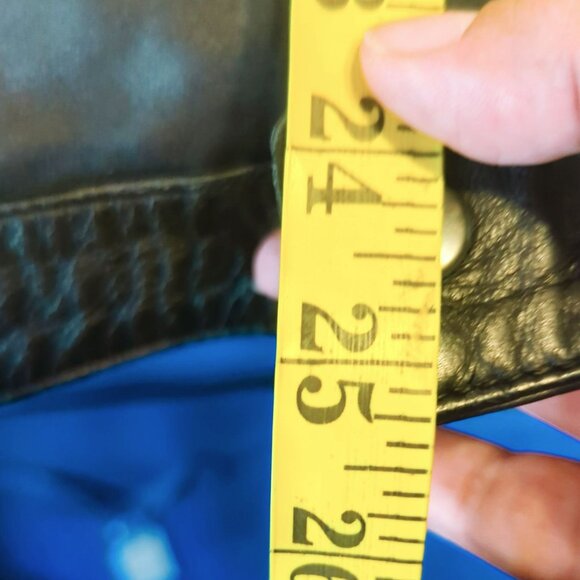 Vintage Torras Black Leather Jacket Mens Size 48 Made In Spain Pure Wool Lining - Picture 12 of 12